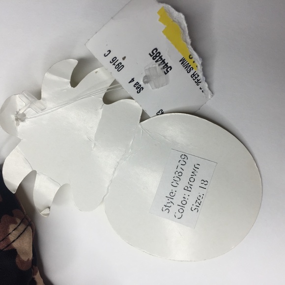 New with Tags one piece Brown Swim Suit - Picture 3 of 4